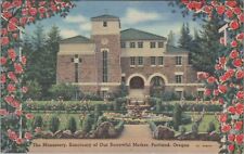 c1940s Monastery Sanctuary Sorrowful Mother Portland Oregon linen postcard B979 picture