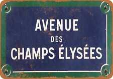 Metal Sign - Avenue des Champs Elysees - Vintage Look Reproduction picture