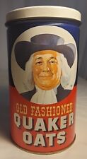 Vtg 1982 Quaker Oats Limited Edition Tin Canister Oatmeal Cookie Recipe On Tin picture