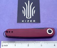 Kizer Cutlery Knife Squidward Tactical Liner Lock Redstone Handle 154CM Blade picture