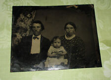 Antique 5 x 4 Inch Studio Tintype Family picture