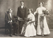 Cabinet PHOTO Young & Carl Graduation? Unusual Florals Cincinnati, OH c1895-1915 picture