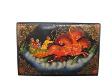 VINTAGE Handpainted Myth Box, Hinged Lid FINELY crafted, handpainted Enamel, picture