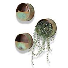 Antique Copper Round Wall Pockets picture
