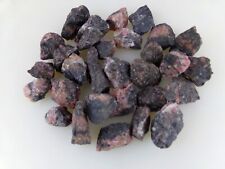 Rhodonite Cristal Gemstone Rough Bright Pink With Manganese 1/2 lb.~~~~~~~id1244 picture