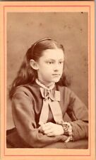 Lovely Young Lady, Bracelet, Hair Band, c1870, CDV Photo #2198 picture