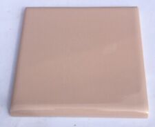 4x4 Vintage Bullnose Tile in Peach/Coral -1 Piece- Surplus- 'Mid-State' picture