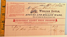 1884 William Doyle Stoves & Hollow Wear Invoice picture
