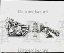 1953 Press Photo Artist's sketch of proposed New Taylor Road synagogue picture