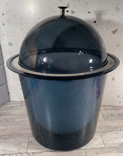 Vintage Mid Century Modern Atomic Smoke Lucite Acrylic Dome Ice Bucket Container picture