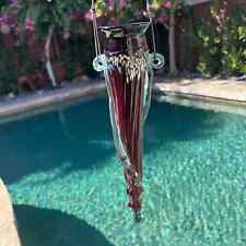 Murano Barovier & Toso Style Cranberry Glass Hanging Vase Italian picture