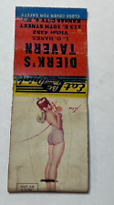 Vintage Advertising Matchbook ~ Dierks Tavern Kansas City Missouri Pinup Antique picture