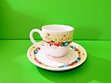 MARY ENGELBREIT TIME FOR TEA CUP & SAUCER SET MIB picture