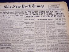 1940 DECEMBER 28 NEW YORK TIMES - NAZIS AGAIN BOMB LONDON HEAVILY - NT 321 picture