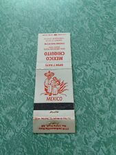 Vintage Matchbook Ephemera Collectible A24 Little Rock Arkansas Mexico chiquito picture