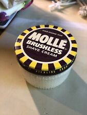 Vintage Full Molle Brushless Shaving Cream 1 Pound Jar Rare Find With Box picture