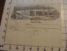 Original Vintage BILLHEAD: BEACON FALLS RUBBER SHOE, Boston, MA, 1914 picture