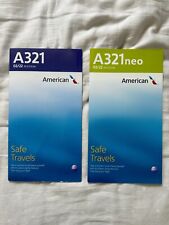 American Airlines Safety Card Lot 2022 A321 and A321 NEO picture