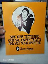 Vintage Fanny Farmer Halloween Candy Treats Cardboard Advertising Sign 14X11  picture