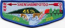 S17 Shenshawpotoo Lodge 276 45th Anniversary Flap Boy Scouts of America BSA picture