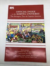 OFFICIAL INDEX TO THE MARVEL UNIVERSE #4 2010, AVENGERS, THOR, CAPTAIN AMERICA picture