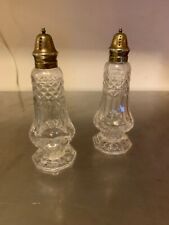 Pair of Large Shannon Crystal Salt & Pepper Shakers - E x picture