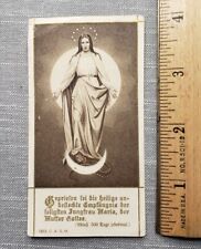 Vintage Antique Catholic Mary Sacred Heart German Prayer Card H96 picture