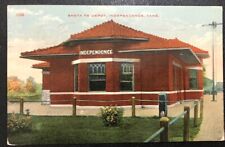 Santa Fe RR Railroad Depot Independence KS Kansas Vintage Postcard V14 picture