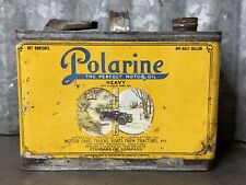 Polarine Standard Oil Of Indiana Half Gallon Motor Oil Can Vintage Automobile picture