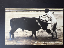 Vtg Postcard RPPC Mexico City Mexico Bullfighter PM 1941 picture
