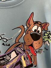 Vintage Scooby Doo Cartoon Network New York Racing Sweatshirt Logo All Over  L picture