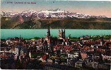 Vintage Postcard- LAUSANNE ET LES ALPES picture