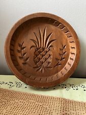 Vintage Dillon Carvings Wooden Art Mold Butter Pineapple Cookie Press Stamp picture
