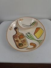 Mid Century 1950s Chips And Dip Bowl Displaying All The Foods That Fit In Dish picture