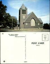 Union church Vinalhaven Maine ~ vintage chrome postcard 1970s picture