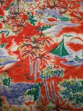 Vintage 1960s 1970s Hawaiian Fabric ~38