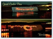 c1960 Grand Coulee Dam Magical Graphic Fantasies Laser Light Washington Postcard picture