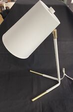 Modern Minimalist White & Gold Accents Adjustable Desk Task Lamp picture