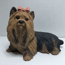 Yorkie Yorkshire Terrier Dog Figurine Statue by Homco 1259 Vintage 1995 Pink Bow picture
