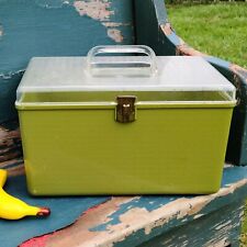 Vintage 70's Wil-hold USA Harvest Avocado Green Plastic File Holder Sunbury, PA picture
