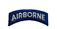 Military Patch US Army AIRBORNE BLUE Tab RARE - Cut Edge  #318a picture