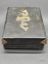 Exceptional Enrique Zavalla Bronze Card Box Lined In Leather Signed Flaw picture