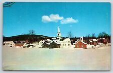 Harrisville New Hampshire~Charming Colonial Village In Winter~Vintage Postcard picture