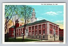 Burlington VT-Vermont, City Hall, Antique, Vintage Souvenir Postcard picture