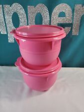Tupperware Small Ultimate Mixing Bowls Set of 2 Pink 5 Cups New  picture