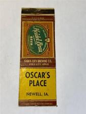 1940's Oscar's Place Heidel-Brau Beer Newell IA Matchcover picture