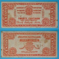 1941 Philippines ~ Iloilo, Panay 20 Centavos ~ WWII Emergency Note ~ ILO-103 /61 picture