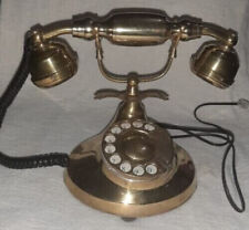 French Mother In Law Rotary Dial Brass Telephone Paris Prop Display Decorative picture