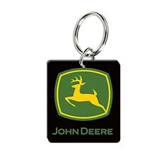 WinCraft John Deere Black Square Key Ring Trademark picture
