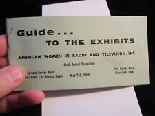 1960 AMERICAN WOMEN IN RADIO AND TELEVISION CONVENTION GUIDE TO EXHIBIT - BBA-50 picture